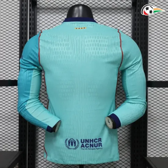 Camisa Versão Jogador Barcelona 2026/2027 Azul Manga Longa