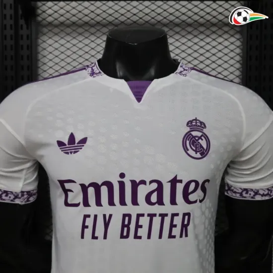 Camisa Versão Jogador Real Madrid 2026/2027 Edição Especial Branco/Roxo