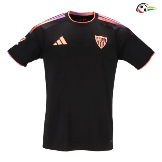 Camisa Alternativa Sevilla FC 2026/2027 Preto com Patch da La Liga