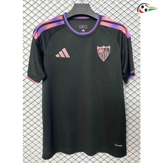 Camisa Alternativa Sevilla FC 2026/2027 Preto com Patch da La Liga