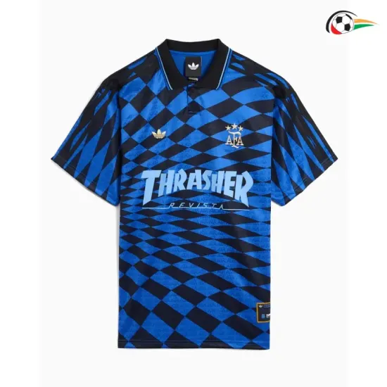 Camisa Argentina x Thrasher 2026 Edição Especial Azul