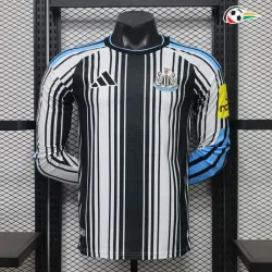 Camisa Titular Versão Jogador Newcastle United 2026/2027 Preto/Branco Manga Longa