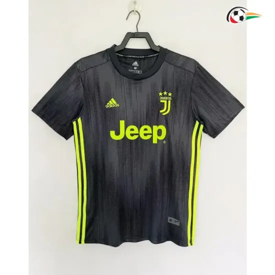 Camisa Retrô Alternativa Juventus 2018/2019 Preto/Branco
