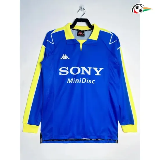 Camisa Retrô Reserva Juventus 1997/1998 Azul Manga Longa