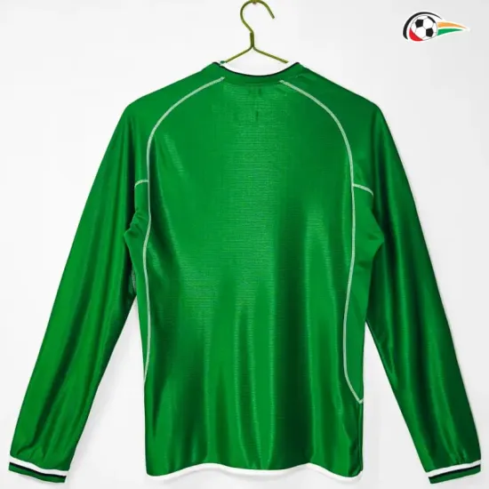 Camisa Retrô Titular Irland 2002 Verde Manga Longa