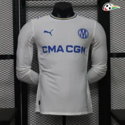 Camisa Titular Versão Jogador Olympique Marsella 2026/2027 Branco Manga Longa