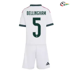 Camisa Titular Infantil BELLINGHAM 5 Real Madrid 2026/2027 Branco com Patch HP