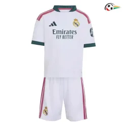 Camisa Titular Infantil HUIJSEN 24 Real Madrid 2026/2027 Branco com Patch HP
