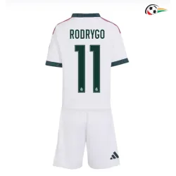 Camisa Titular Infantil RODRYGO 11 Real Madrid 2026/2027 Branco com Patch HP