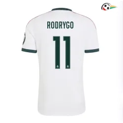 Camisa Titular RODRYGO 11 Real Madrid 2026/2027 Branco com Patch HP