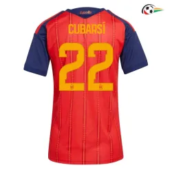 Camisa Titular Feminina Cubarsí 22 España Copa do Mundo 2026 Vermelho/Azul