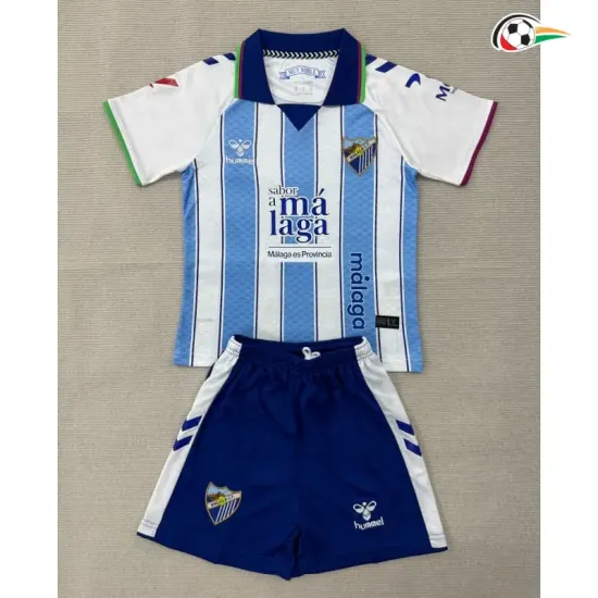 Camisa Titular Infantil Málaga CF 2026/2027 Azul/Branco