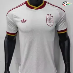Camisa Reserva Versão Jogador España Copa do Mundo 2026 Branco/Vermelho com Duas Estrelas e FIFA2026