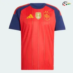 Camisa Titular España Copa do Mundo 2026 Vermelho/Azul com Duas Estrelas e FIFA2026