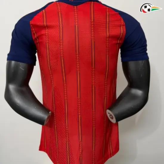 Camisa Titular Versão Jogador España Copa do Mundo 2026 Vermelho/Azul com Duas Estrelas e FIFA2026
