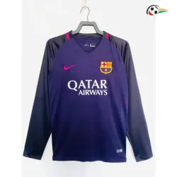 Camisa Retrô Reserva Barcelona 2016/2017 Azul Marinho Manga Longa