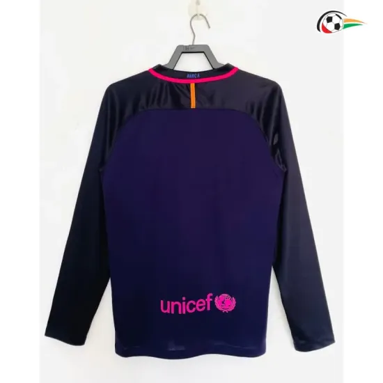 Camisa Retrô Reserva Barcelona 2016/2017 Azul Marinho Manga Longa