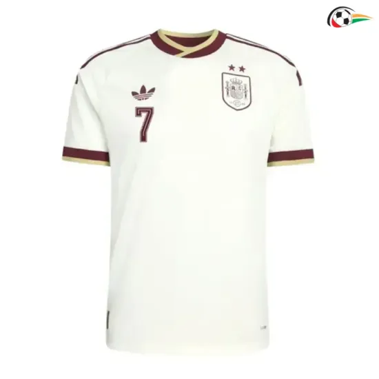 Camisa Reserva OHH FERRAN 7 España Copa do Mundo 2026 Branco Duas Estrelas
