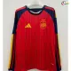 Camisa Titular España Copa do Mundo 2026 Vermelho/Azul Duas Estrelas Manga Longa