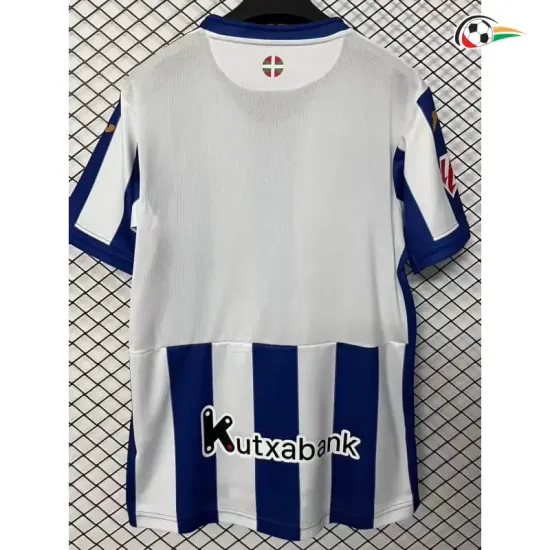 Camisa Titular Real Sociedad 2026/2027 Azul/Branco com Patch da La Liga