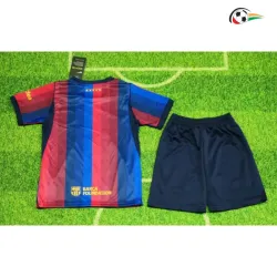Camisa Titular Infantil Barcelona 2026/2027 Vermelho/Azul