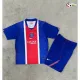Camisa Titular Infantil PSG 2026/2027 Azul/Vermelho com Duas Estrelas