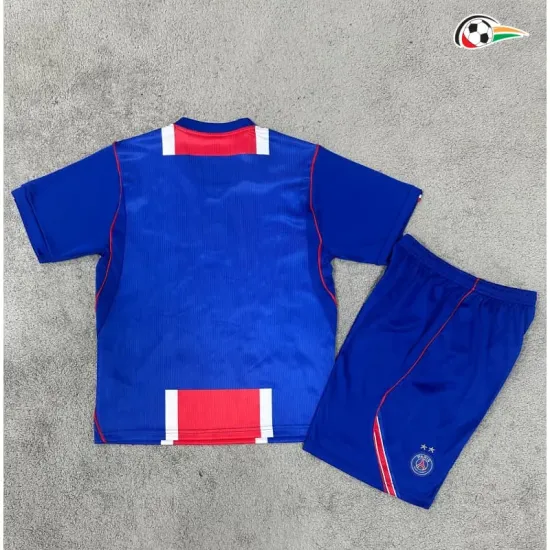Camisa Titular Infantil PSG 2026/2027 Azul/Vermelho com Duas Estrelas