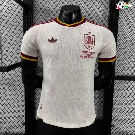 Camisa Reserva Versão Jogador España Copa do Mundo 2026 Branco Edição Final
