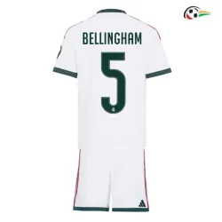 Camisa Titular Infantil BELLINGHAM 5 Real Madrid 2026/2027 Branco com Patch HP
