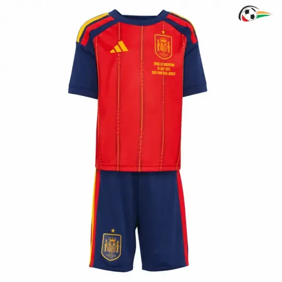Camisa Titular Infantil España Copa do Mundo 2026 Vermelho/Azul Edição Final