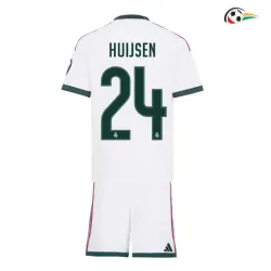 Camisa Titular Infantil HUIJSEN 24 Real Madrid 2026/2027 Branco com Patch HP
