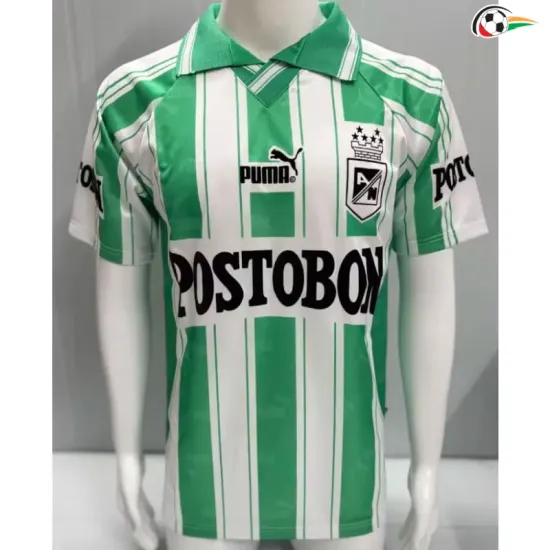 Camisa Retrô Titular Versão Jogador Atlético Nacional 1998/1999 Verde/Branco
