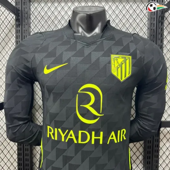 Camisa Reserva Versão Jogador Atlético de Madrid 2026/2027 Preto Manga Longa