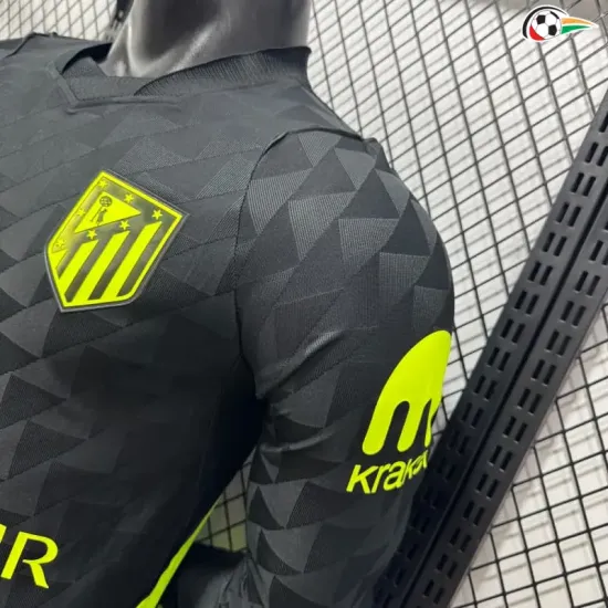 Camisa Reserva Versão Jogador Atlético de Madrid 2026/2027 Preto Manga Longa