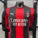 Camisa Titular Versão Jogador AC Milan 2026/2027 Vermelho/Preto Manga Longa