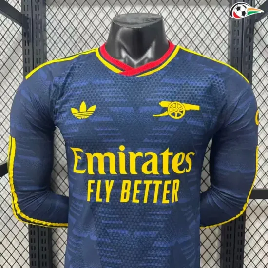 Camisa Reserva Versão Jogador Arsenal 2026/2027 Azul Marinho Manga Longa