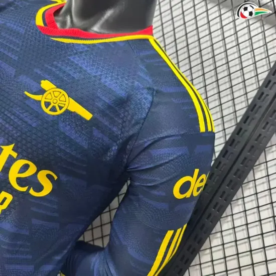 Camisa Reserva Versão Jogador Arsenal 2026/2027 Azul Marinho Manga Longa