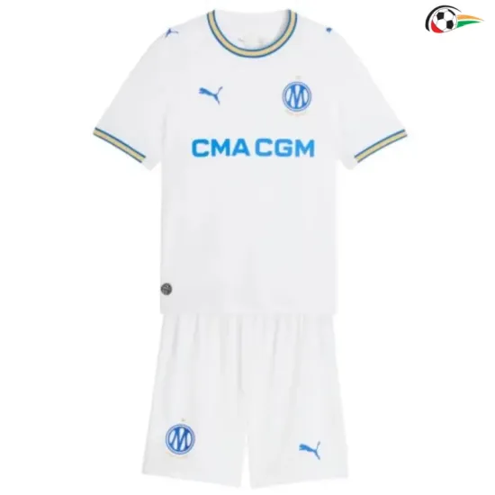 Camisa Titular Infantil Olympique Marsella 2026/2027 Branco