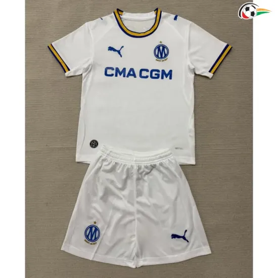 Camisa Titular Infantil Olympique Marsella 2026/2027 Branco