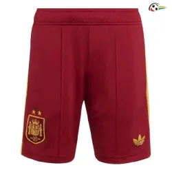 Shorts de Futebol Reserva España Copa do Mundo 2026 Vermelho Duas Estrelas