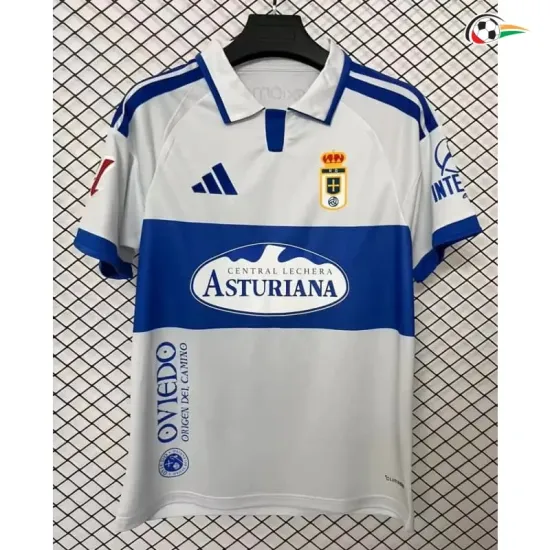 Camisa Alternativa Real Oviedo 2026/2027 Branco com Patch da La Liga