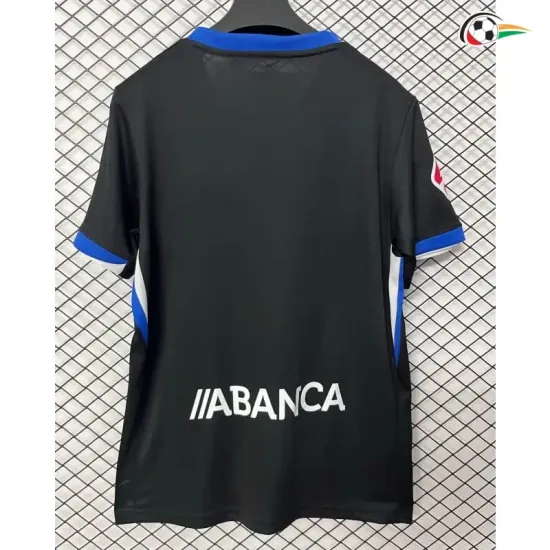 Camisa Reserva Deportivo de La Coruña 2026/2027 Preto com Patch da La Liga