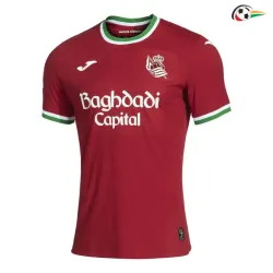 Camisa Alternativa Real Sociedad 2026/2027 vermelho com Patch da La Liga