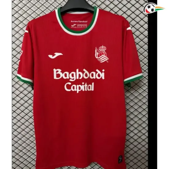 Camisa Alternativa Real Sociedad 2026/2027 vermelho com Patch da La Liga