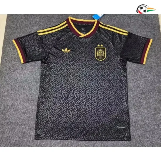 Camisa España Copa do Mundo 2026 Edição Especial Preto Duas Estrelas