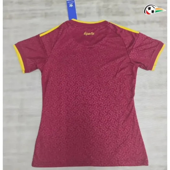Camisa Versão Feminina España Copa do Mundo 2026 Edição Especial Vermelho Duas Estrelas