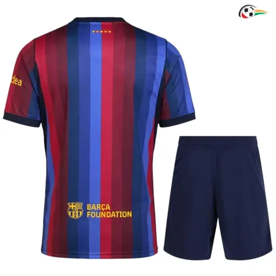 Camisa Titular Infantil Barcelona 2026/2027 Vermelho/Azul