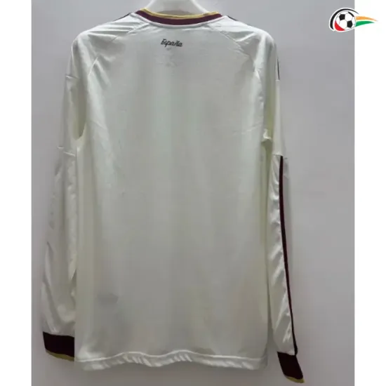 Camisa Reserva España Copa do Mundo 2026 Branco Duas Estrelas Manga Longa
