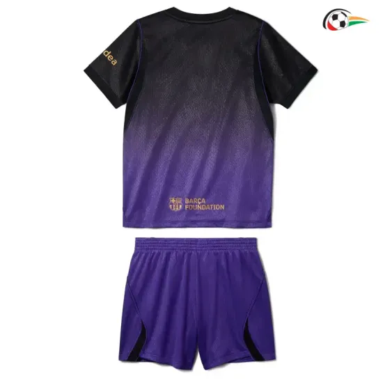 Camisa Reserva Infantil Barcelona 2026/2027 Preto/Roxo