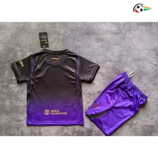 Camisa Reserva Infantil Barcelona 2026/2027 Preto/Roxo